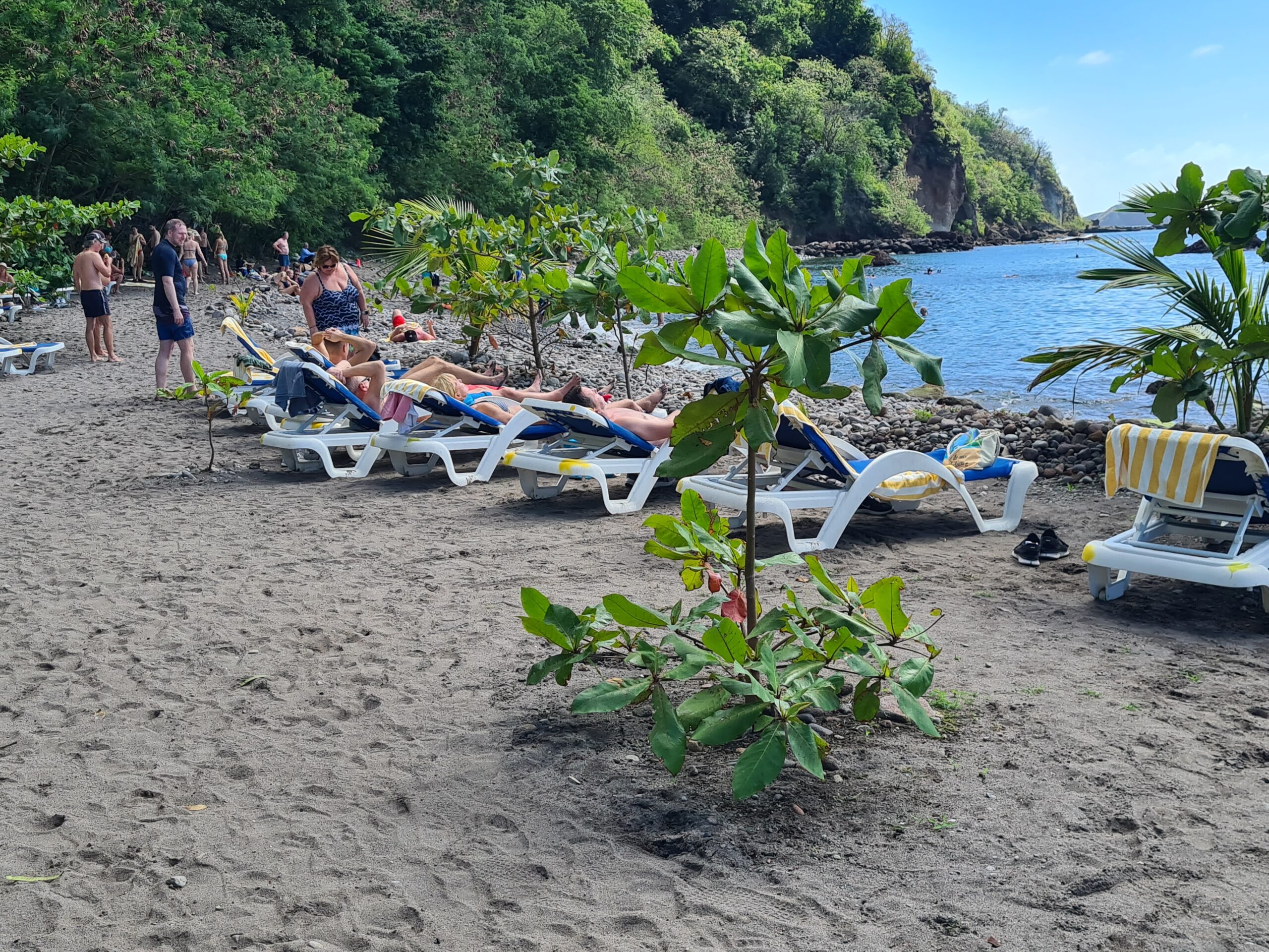 Relax at the new Champagne Beach. Best Snorkeling site in the Carribean